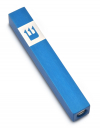 Adi Sidler Mini Mezuzah Case, Crown Shin Design - Blue