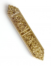 Israel Museum Gold Color Mezuzah Case - Replica of Marrakesh Menorah