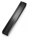 Adi Sidler Extra Large Mezuzah Case, Vertical Tracks Resembling Shin - Black