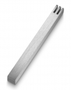 Adi Sidler Cutout Shin on Smooth Brushed Alumin Mezuzah Case - Light Gray