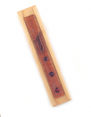 Wood Beige Mezuzah with Glass Decorations