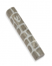 Gray Jerusalem Stone Mezuzah Case Shin Made in Israel