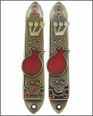 Pomegranate Mezuzah Case with Shin by Yealat Chen