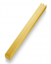 Adi Sidler Mezuzah Case, Brushed Aluminum with a Crown-Shin Cut  Gold