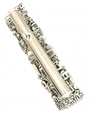 Round Jerusalem Silver Plated Mezuzah