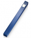 Adi Sidler Silver Crown Smooth Mezuzah Case - Blue