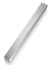 Adi Sidler Mezuzah Case, Brushed Aluminum with a Crown-Shin Cut  Silver