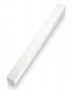 Adi Sidler Mezuzah Case, Brushed Aluminum with a Crown-Shin Cut  White