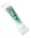 Glass Mezuzah with Abstract Green Design