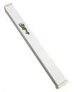 Classic White Aluminum Mezuzah - Shin Daled Yud Letters