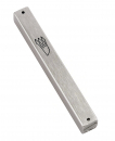 Aluminum Weather-proof Classic Mezuzah Case - Silver