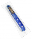 Glass Mezuzah with Jerusalem Design in Blue