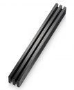 Adi Sidler Mezuzah Case with Vertical Channels Forming a Shin Letter - Black