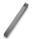 Adi Sidler Cut Out Shin on Smooth Brushed Aluminum Mezuzah Case - Dark Gray