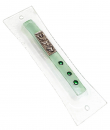 Glass Mezuzah with Light Green Kotel Design