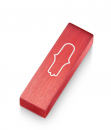 Adi Sidler Anodized Aluminum Car Mezuzah, Engraved Hamsa - Red