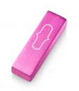 Adi Sidler Anodized Aluminum Car Mezuzah, Engraved Hamsa - Pink