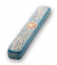 Art in Clay Handmade Ceramic Mezuzah Case - Date Branches