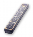 Art in Clay Handmade Ceramic Mezuzah Case - Jerusalem and Western Wall