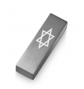 Adi Sidler Anodized Aluminum Car Mezuzah, Star of David - Gray