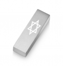 Adi Sidler Anodized Aluminum Car Mezuzah, Star of David - Silver