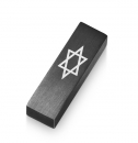 Adi Sidler Anodized Aluminum Car Mezuzah, Star of David - Black