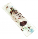 Brown Abstract Glass Mezuzah