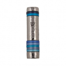 Yair Emanuel Hammered Aluminum Silver Mezuzah Case - Blue Bands