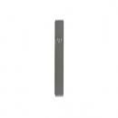 Yair Emanuel Matte Metal Mezuzah Case with Shin Letter - Dark Gray