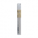 Yair Emanuel Hammered Metal Mezuzah Case, Cutout Flower - Silver and Gold