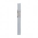 Yair Emanuel Anodized Aluminum Mezuzah Case, Decorative Cutout Flower - Gray