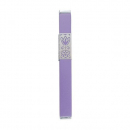 Yair Emanuel Anodized Aluminum Mezuzah Case, Decorative Cutout Flower - Purple