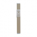 Yair Emanuel Anodized Aluminum Mezuzah Case, Decorative Cutout Flower - Beige