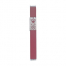 Yair Emanuel Anodized Aluminum Mezuzah Case, Decorative Cutout Flower - Maroon