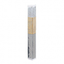 Yair Emanuel Hammered Aluminum Mezuzah Case, Cutout Jerusalem Band - Silver Gold