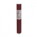 Yair Emanuel Anodized Aluminum Mezuzah Case, Cutout Jerusalem Band - Maroon