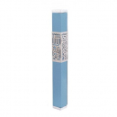 Yair Emanuel Anodized Aluminum Mezuzah Case, Cutout Jerusalem Band - Light Blue