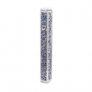 Yair Emanuel Mezuzah Case, Cutout Pomegranates and Flowers - Blue