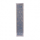 Yair Emanuel Wide Mezuzah Case, Cutout Pomegranates and Flowers - Blue