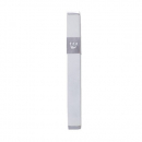 Yair Emanuel Stainless Steel Mezuzah Case, Cutout Shin letter - White