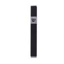 Yair Emanuel Stainless Steel Mezuzah Case, Cutout Shin Letter - Black