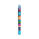 Yair Emanuel Anodized Aluminum Cylinder Mezuzah Case, Stripes - Multicolor