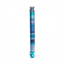 Yair Emanuel Anodized Aluminum Cylinder Mezuzah Case, Stripes  Shades of Blue