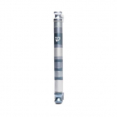 Yair Emanuel Anodized Aluminum Cylinder Mezuzah Case, Stripes - Gray