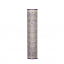 Yair Emanuel Rounded Mezuzah Case with Cutout Stars of David  Purple and Silver