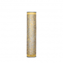 Yair Emanuel Rounded Mezuzah Case, Cutout Pomegranates  Gold on Silver