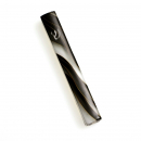 Mezuzah Case, Black & White Marble Design, Silver Shin  for 12 or 15 cm Scroll