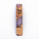 Olive Wood and Epoxy Mezuzah Case - Purple