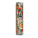 Yair Emanuel Small Hand Painted Wood Mezuzah Case - Deer and Birds