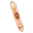 Oriental Mezuzah Case in Pink Shades